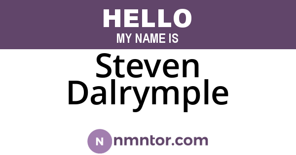 Steven Dalrymple