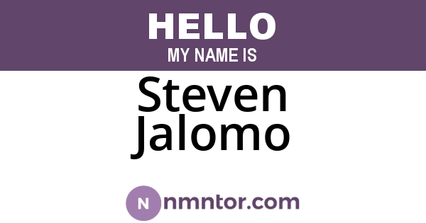 Steven Jalomo