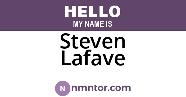 Steven Lafave