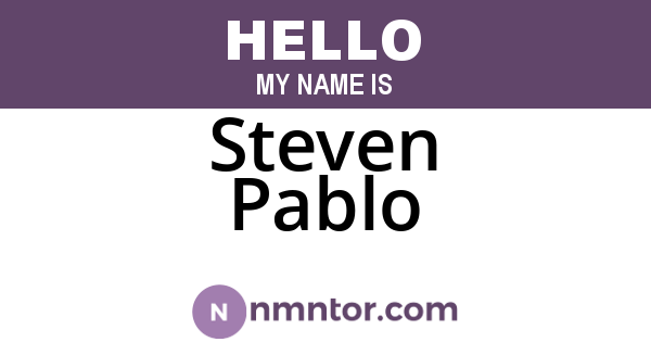 Steven Pablo