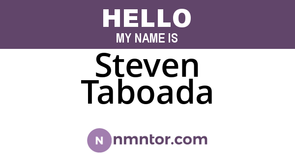 Steven Taboada