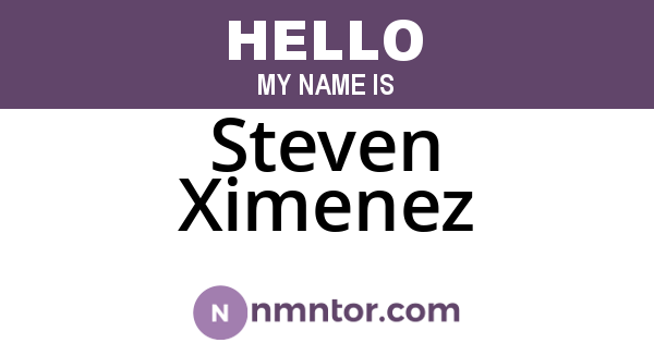 Steven Ximenez