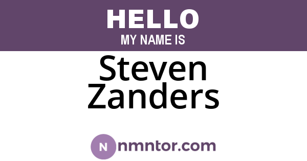 Steven Zanders