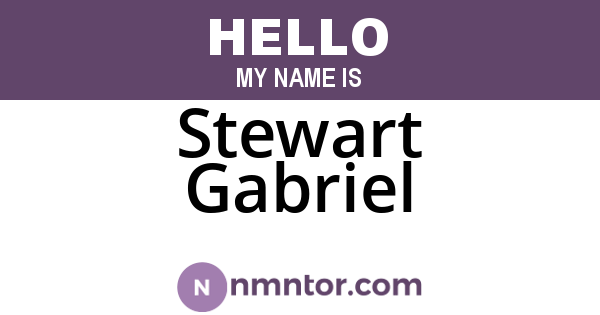 Stewart Gabriel