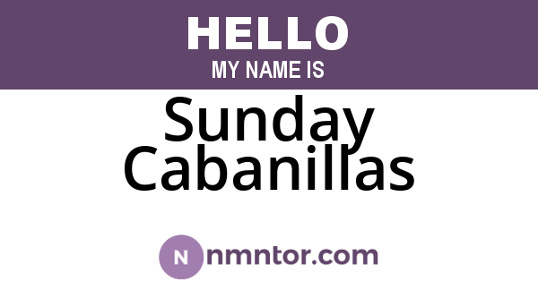 Sunday Cabanillas
