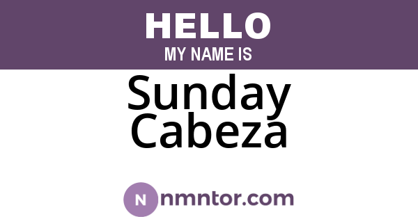 Sunday Cabeza