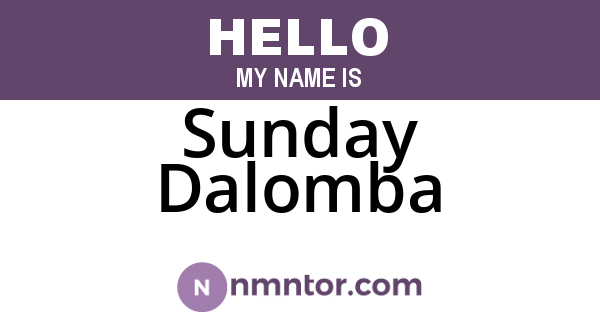 Sunday Dalomba