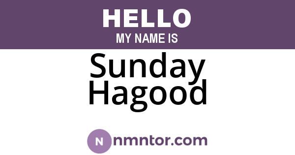 Sunday Hagood