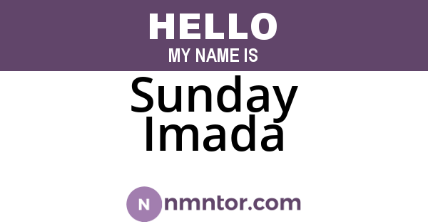 Sunday Imada