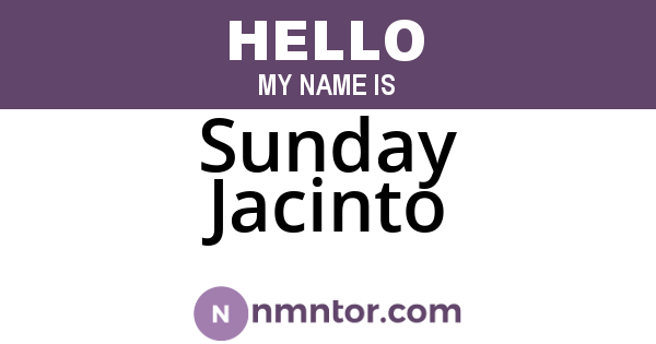 Sunday Jacinto