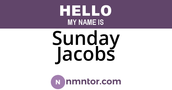 Sunday Jacobs
