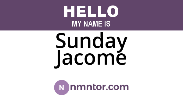 Sunday Jacome