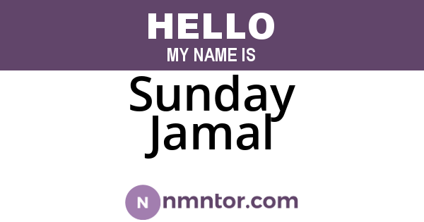 Sunday Jamal