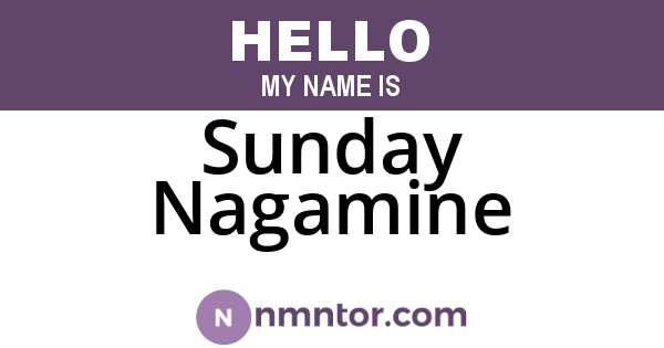 Sunday Nagamine