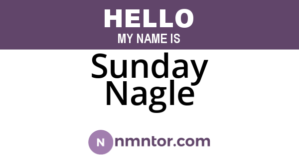 Sunday Nagle