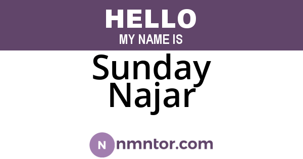 Sunday Najar