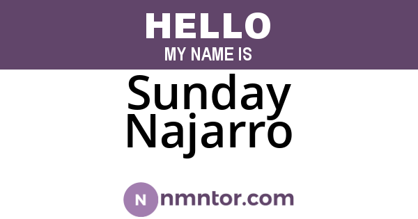 Sunday Najarro