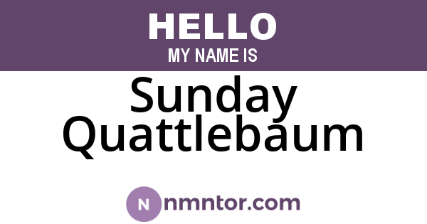 Sunday Quattlebaum