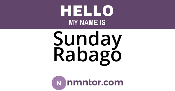 Sunday Rabago