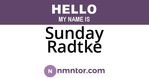 Sunday Radtke
