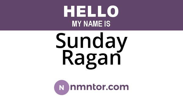 Sunday Ragan