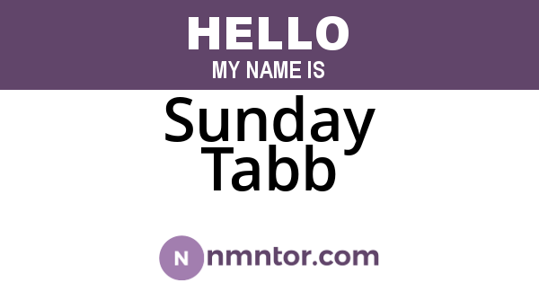 Sunday Tabb