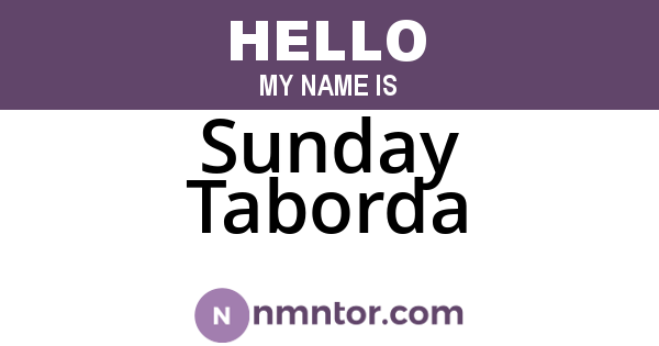 Sunday Taborda