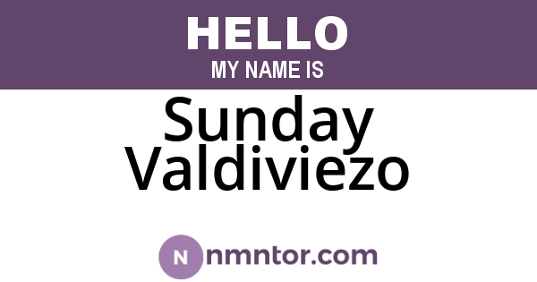 Sunday Valdiviezo