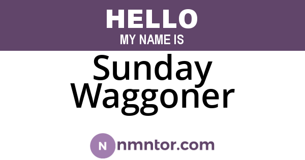 Sunday Waggoner