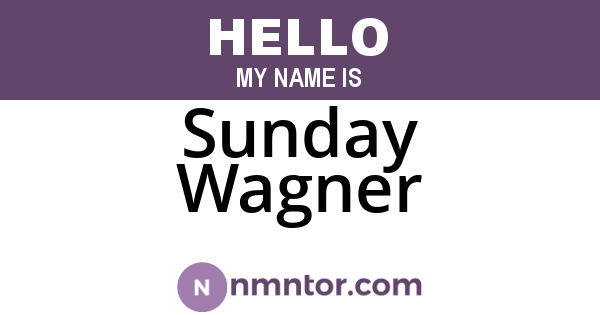 Sunday Wagner