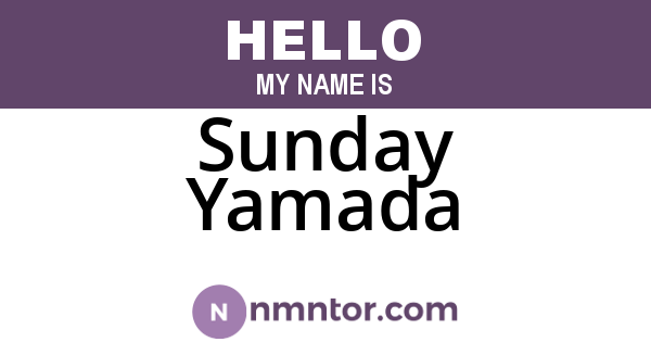 Sunday Yamada