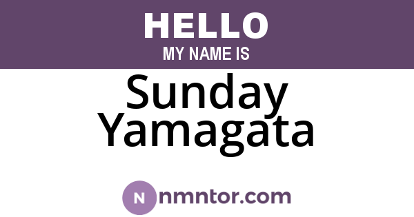 Sunday Yamagata