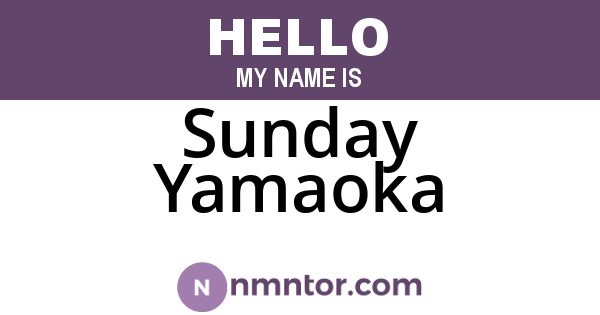 Sunday Yamaoka