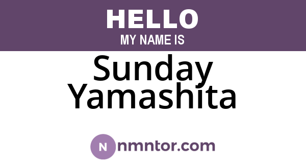 Sunday Yamashita