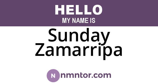 Sunday Zamarripa