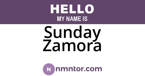 Sunday Zamora