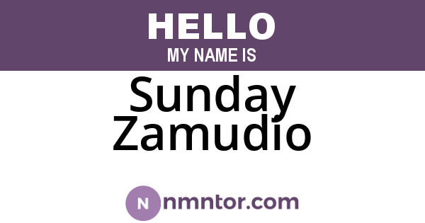 Sunday Zamudio