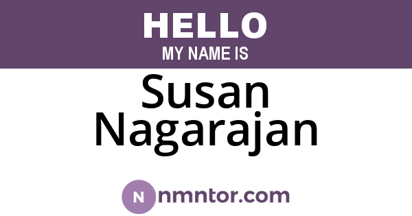 Susan Nagarajan