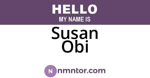 Susan Obi
