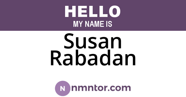 Susan Rabadan