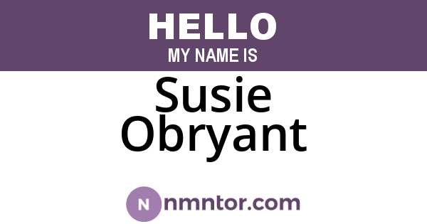 Susie Obryant