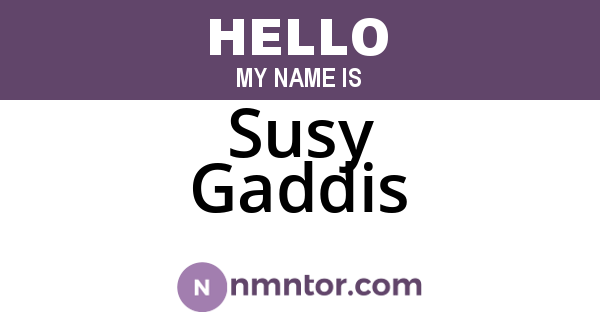 Susy Gaddis