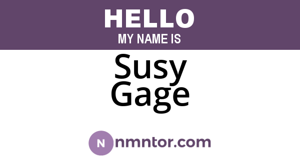 Susy Gage