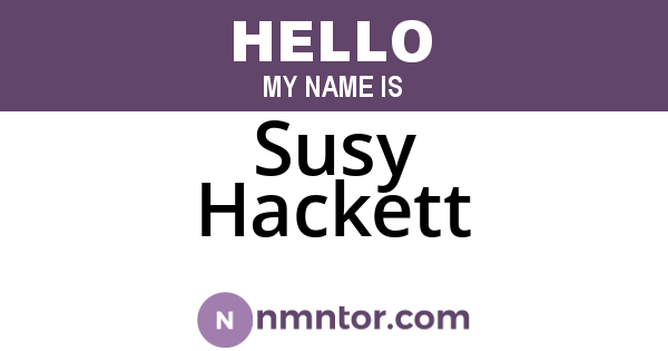 Susy Hackett