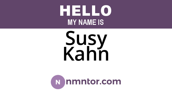 Susy Kahn