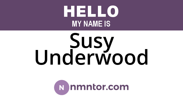 Susy Underwood