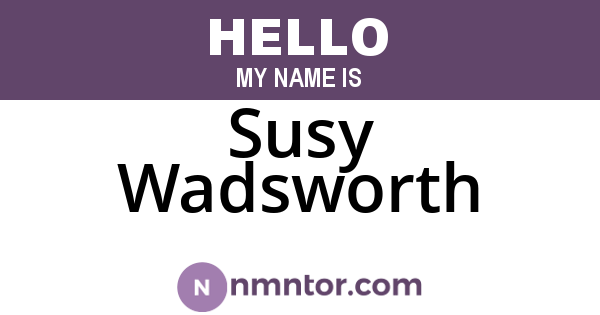 Susy Wadsworth