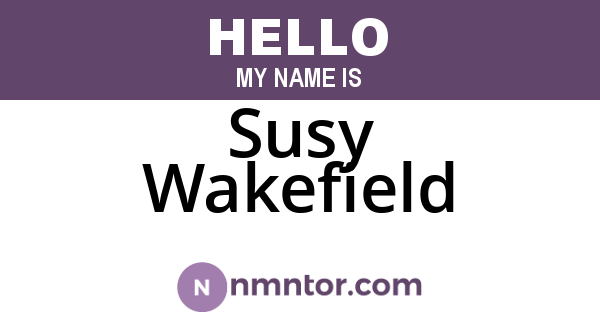 Susy Wakefield