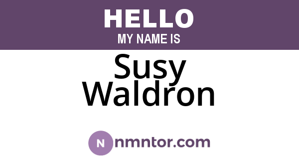 Susy Waldron