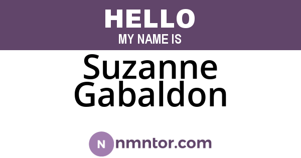 Suzanne Gabaldon